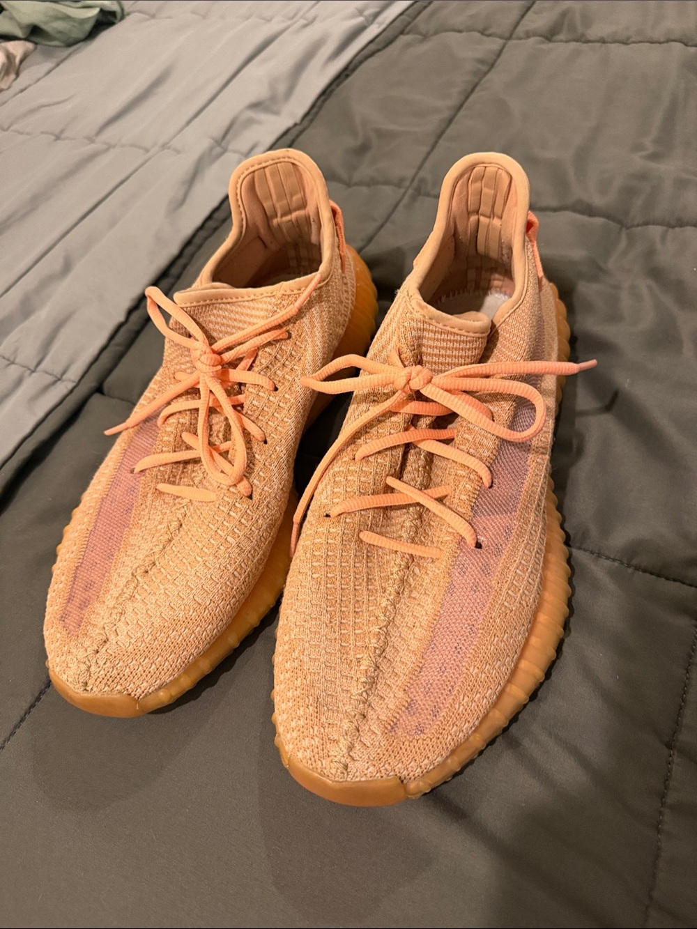 Yeezy Boost 350 V2 Peach/Tan Knit Sneakers